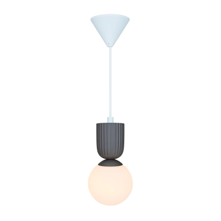 Lampa wisząca jasnobrązowa + klosz biały Sadie NO2512603018 - Nordlux